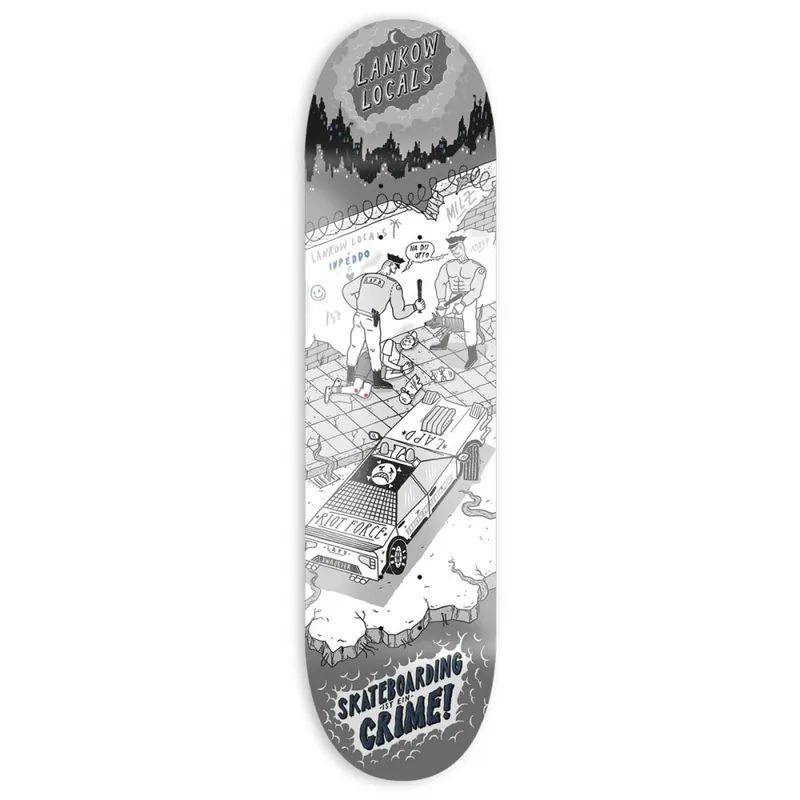 Inpeddo x Lankow Locals Skateboard Deck 8.25 It's a Crime Mega-Angebot