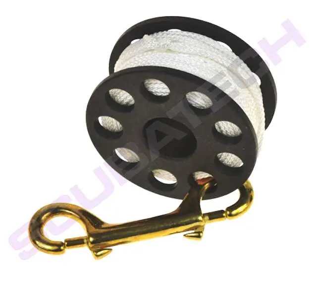 Versand Am Gleichen Tag TECLINE Spool, Reel 30 m mit Messing-Karabiner