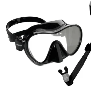 Cressi Schnorchelset F1 Dry Silicon by UWFUN Black Neuheit