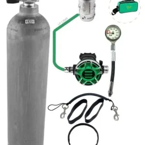 Nitrox 7 L Stage Komplettset Atemregler R2 TEC2, inkl. 7l Stage, Rigging Kit 7L und Finimeter Kracherpreis