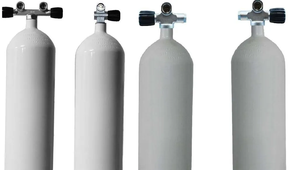 Jetzt Kaufen ECS Tauchflasche, Tauchgerät, Stahl, 12l lang, 232bar, konkaver Boden