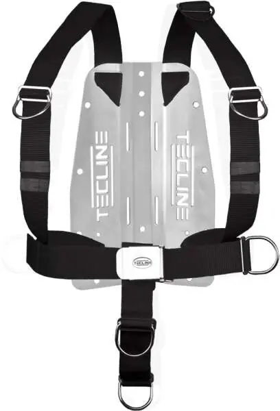 Geprüft Tecline DIR Harness mit 3mm Aluminium Travel Backplate