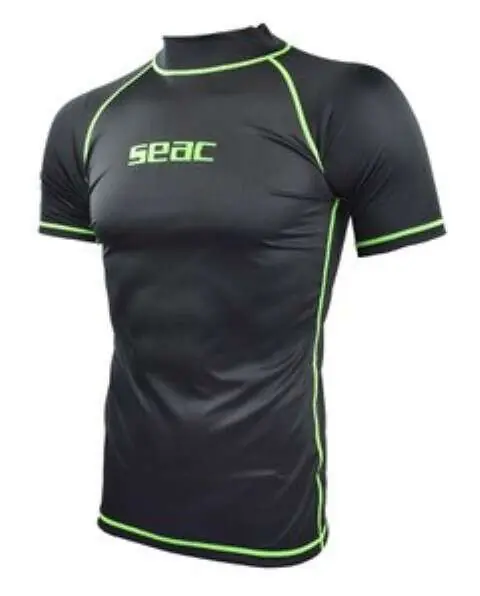 Seac Lycra Rash Guard T-SUN Kurzarm Man schwarz/grün XS Preis Gesenkt