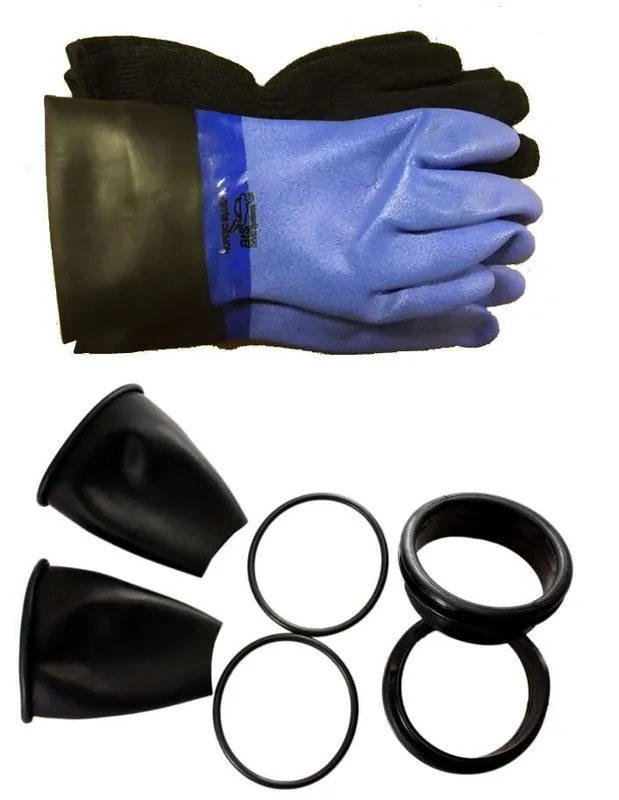 Nordic Blue Trockentauchhandschuhe mit Ring-System, Handschuhsystem Neu
