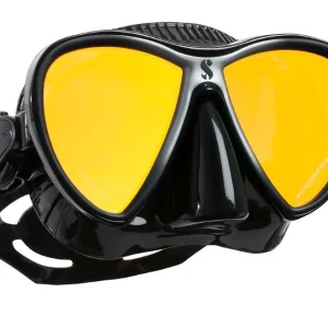 Neuheit Scubapro Tauchermaske Synergy Twin Trufit, schwarz, verspiegelt
