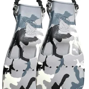 Aktuell Scubapro Jet Fins, TEC Flossen mit Spring Straps grau camouflage