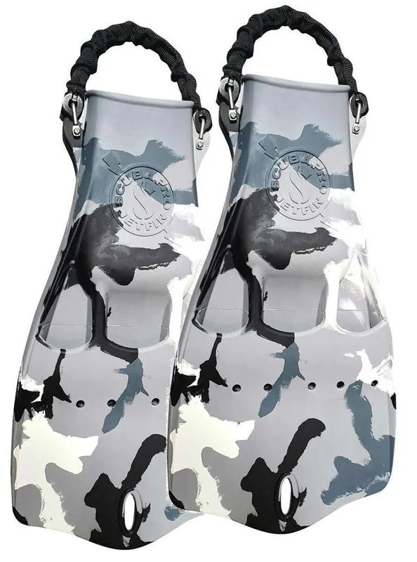 Aktuell Scubapro Jet Fins, TEC Flossen mit Spring Straps grau camouflage