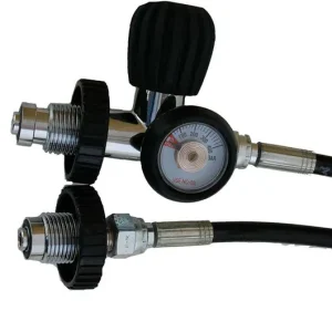 Knallerangebot DIN G5/8, Überströmschlauch 2 m bis 300 bar mit Manometer, sauerstoffrein