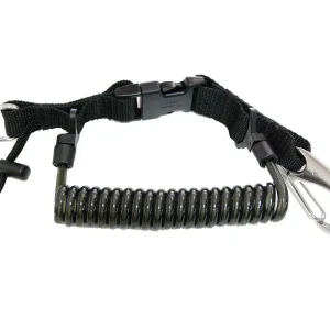 Sonderangebot Polaris Spiralkabel mit Edelstahlsehne und Edelstahlkarabiner