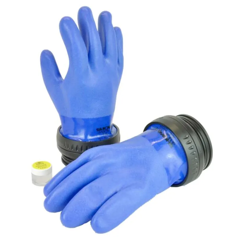 Top-Seller Rolock 90 Trockentauch Handschuhsystem mit Trockentauchhandschuhen, blau