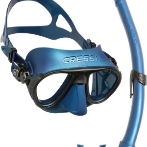Cressi Tauchermaske, Apnoemaske Schnorchelset Calibro & Corsica blau Solange Der Vorrat Reicht