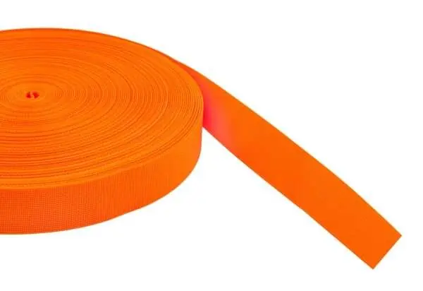 Tecline Harness, Gurtband, feste Ausführung für Backplate, 1m, Orange Echt