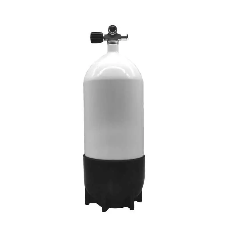 ECS Tauchflasche 12L kurz/232 bar Stahl mit Standfuß und Brückenventil links Ausverkauf