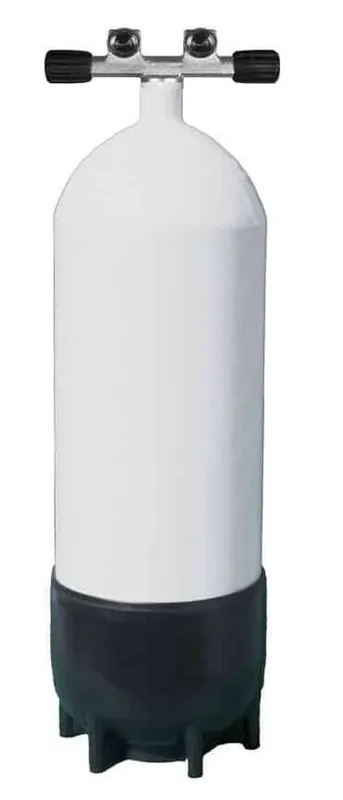 ECS Tauchflasche, Stahl, 230 Bar, 10L mit Doppelventil breiter Abstand Aktuell