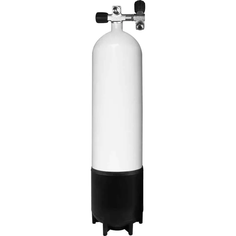 ECS Tauchflasche,Stahl, 230 Bar, 12L lang Doppelventil drehbar Abverkauf