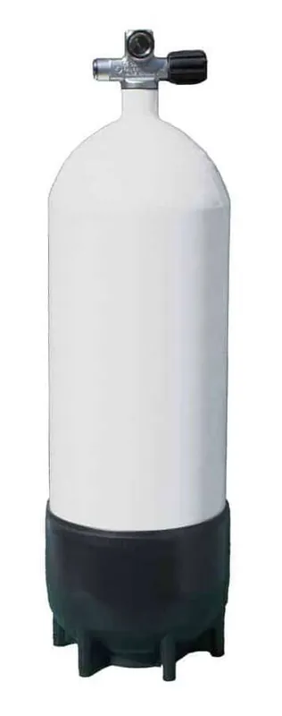 Schneller Versand ECS Tauchflasche, Stahl, 230 Bar, 10L mit Brückenventil rechts