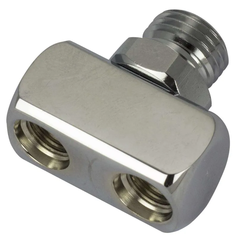 Ausverkauf Scubaforce Adapter Mitteldruck Verteiler Splitter 1x 9/16" M zu 2x 3/8" W