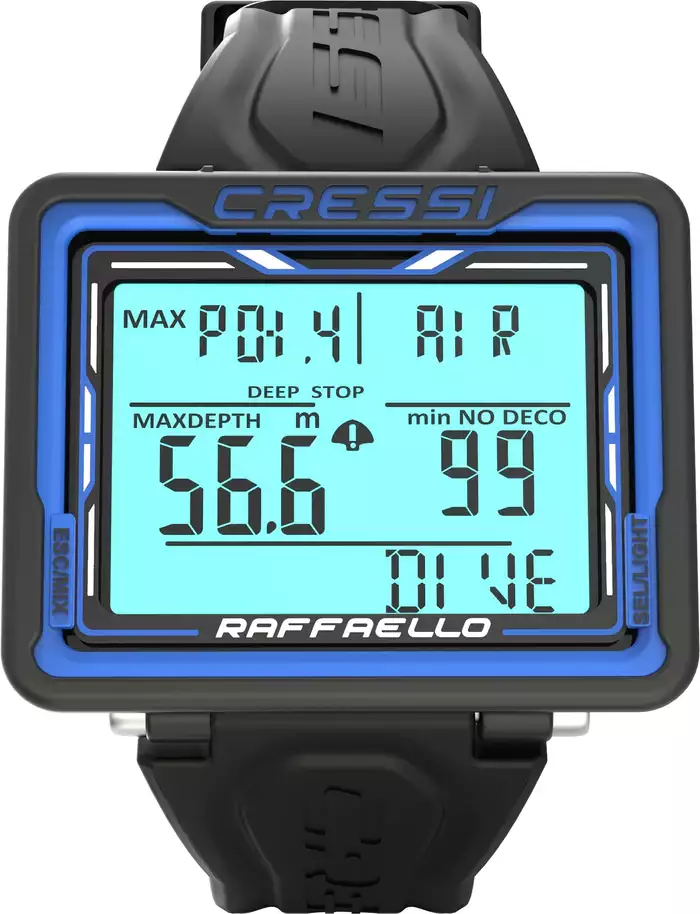 Cressi Tauchcomputer Raffaello schwarz/blau Top-Seller