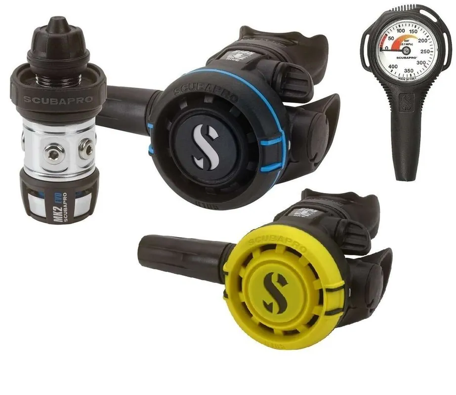 Scubapro Atemregler Set MK2 EVO R105 mit R105 Octopus und Finimeter Online Kaufen