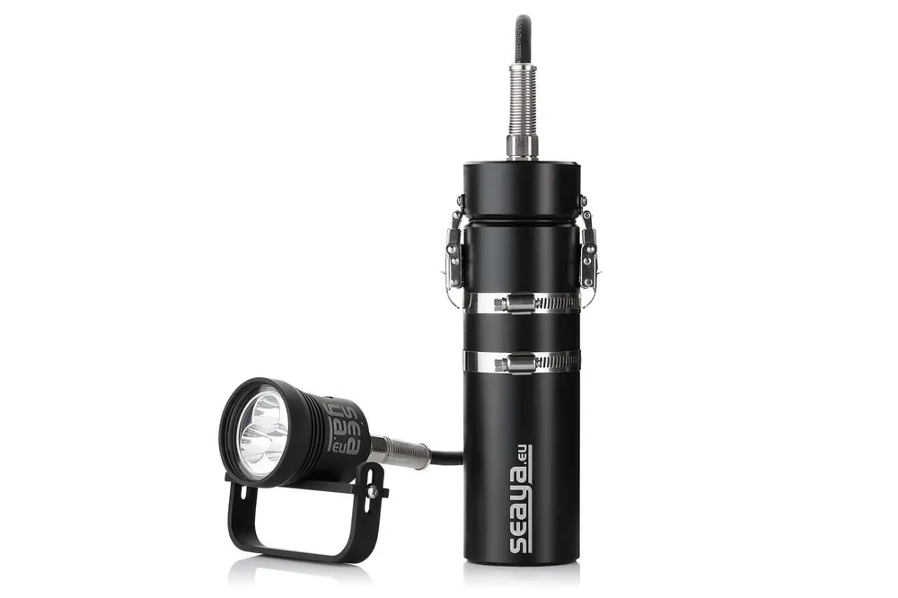 Seaya Tanklampe, Tauchlampe LED 70W Spot mit Akkutank 41,4Ah Echt