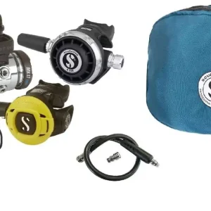 Neu Scubapro Atemregler Set MK17 EVO2 G260, S270 Octopus Supersparset mit Tasche, Finimeter und Inflatorschlauch