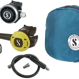 Neu Im Sortiment Scubapro Atemregler Set MK25 EVO G260, S270 Octopus Supersparset mit Tasche, Finimeter und Inflatorschlauch