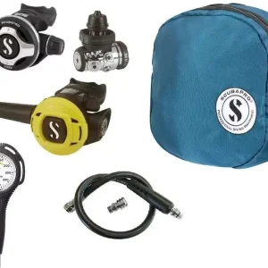 Sale Scubapro Atemregler Set MK17 EVO2 S600, S270 Octopus Supersparset mit Tasche, Finimeter und Inflatorschlauch