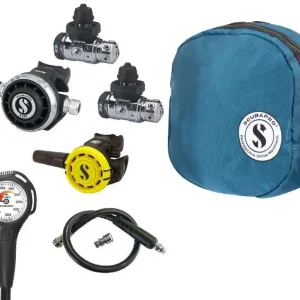Highlight Scubapro Kaltwasser Atemregler Set MK19 EVO (2x), G260 mit R105 Octopus, Tasche, Finimeter und Inflatorschlauch