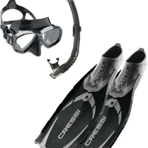 Preis Gesenkt Cressi Schnorchelset Pluma schwarz