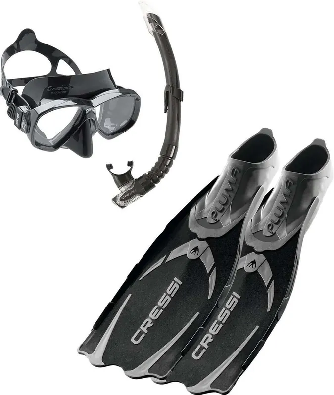 Preis Gesenkt Cressi Schnorchelset Pluma schwarz