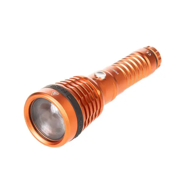 Tecline LED Tauchlampe Zoom orange – 1500 Lumen mit variablem Abstrahlwinkel Neu Im Sortiment