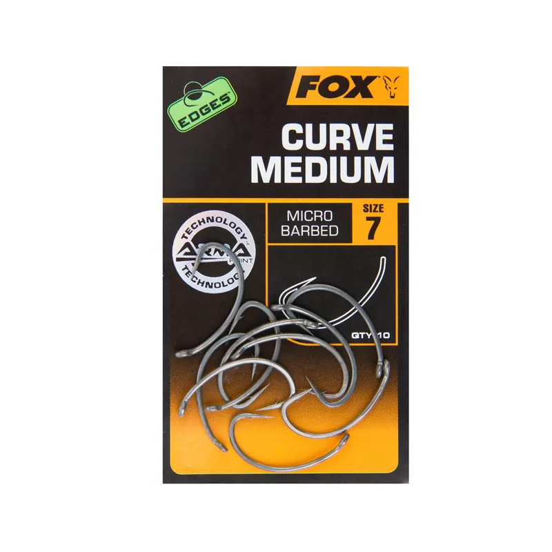 FOX Edges Curve Shank Medium Hook 10pcs Jetzt Kaufen