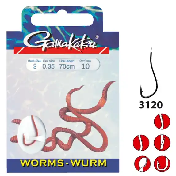 Highlight Gamakatsu Haken BKS-3120R Wurm 70cm