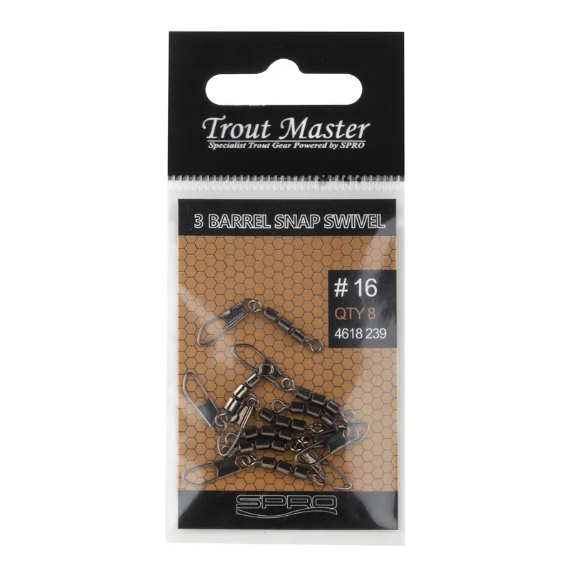 Schnäppchen Trout Master 3 Barrel Snap Swivel