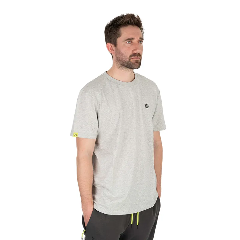 Matrix Large Logo T-Shirt (Marl Grey / Lime) Neue Kollektion