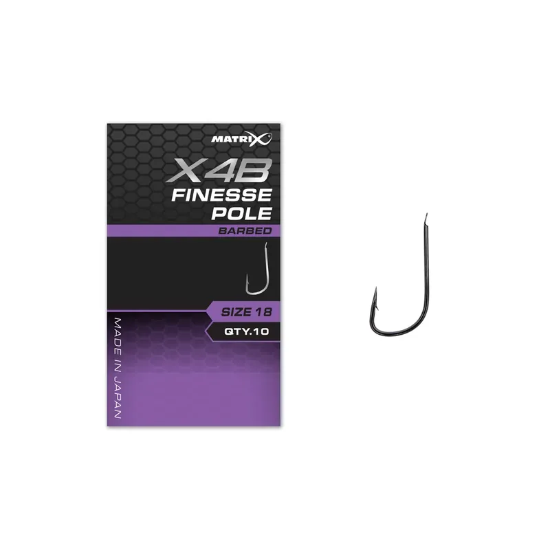 Matrix X4B - Finesse Pole Hooks Barbed Solange Der Vorrat Reicht
