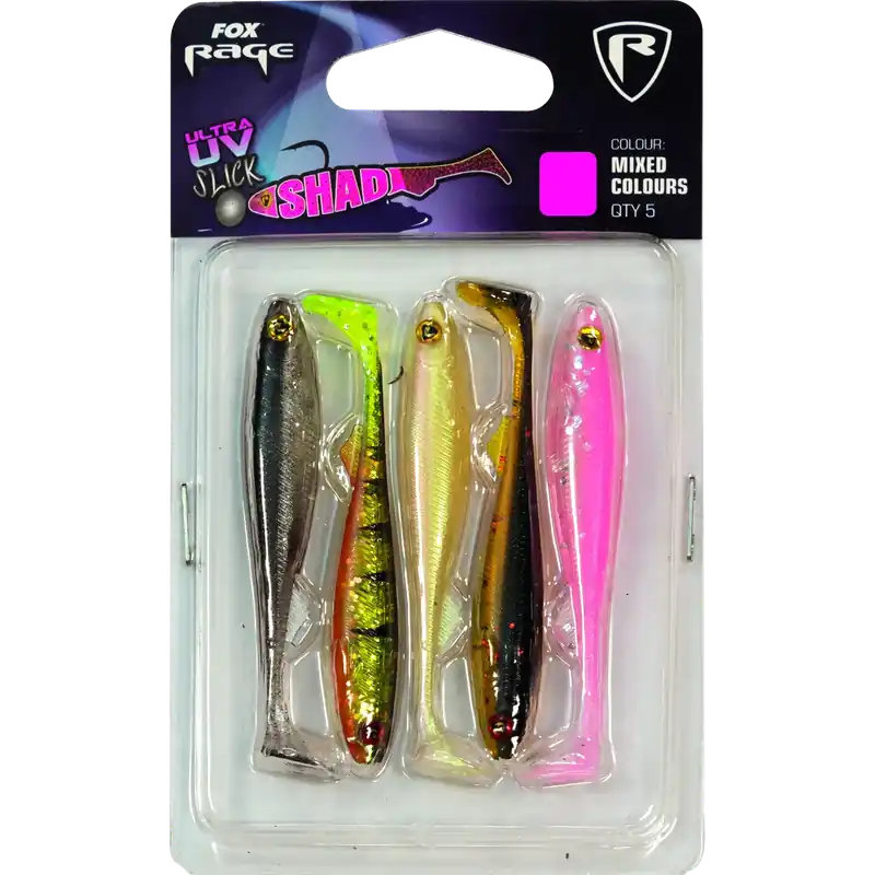 Fox Rage 5x Mixed Colour Slick Shads Top-Preis